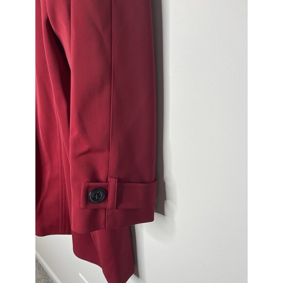 LONDON FOG Women's Long Red Water Resistant Trench Coat 1XL Button Up - Picture 10 of 11
